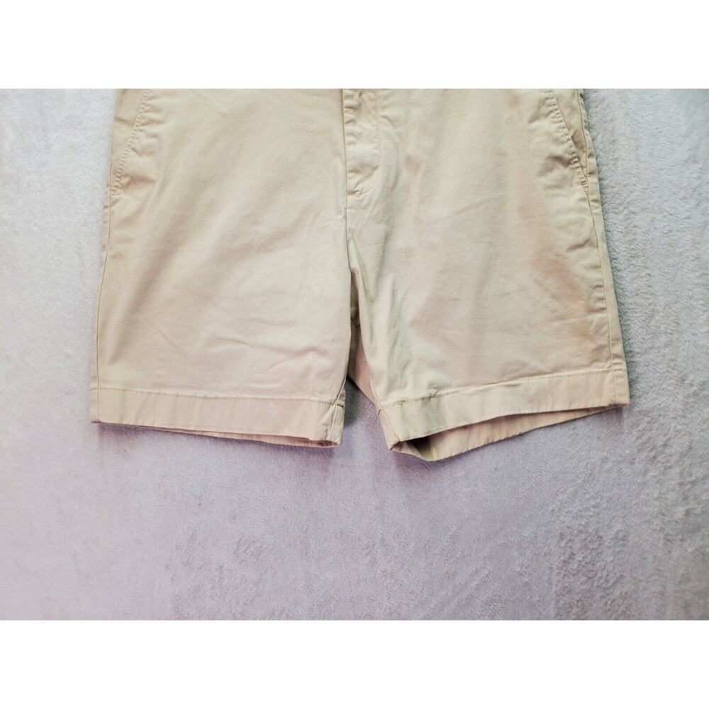 Tommy Hilfiger Shorts Men Size 38 Khaki Cotton Slash Pocket Flat Front High Rise - Picture 3 of 7